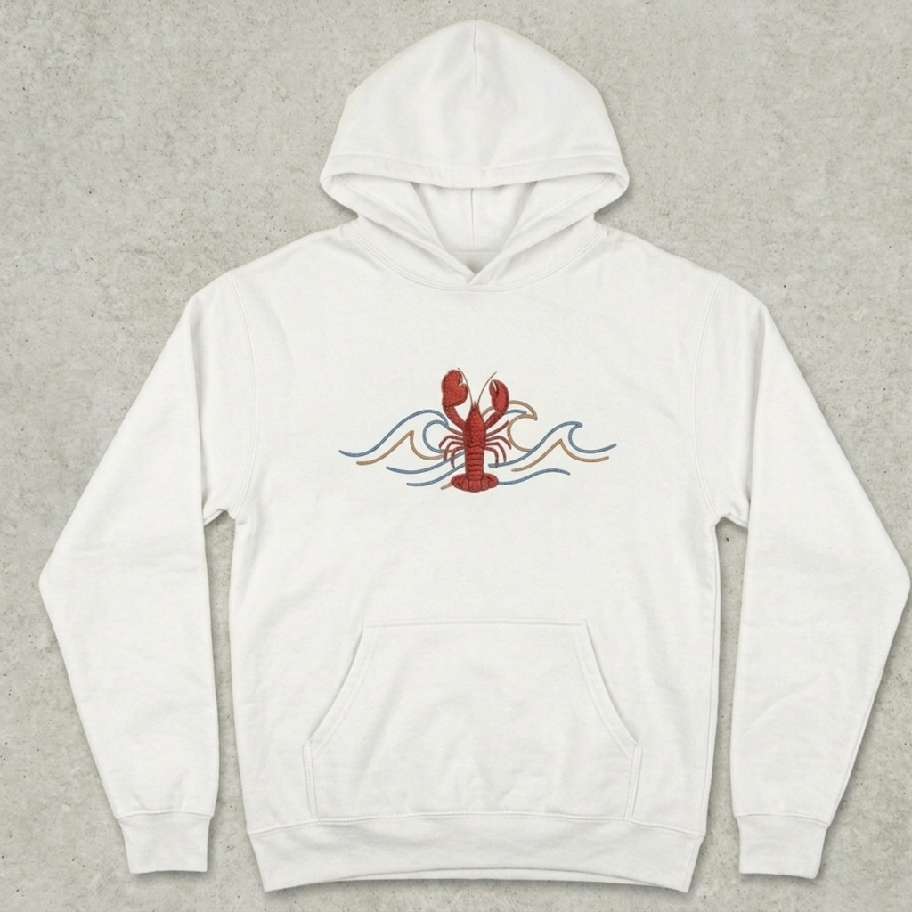 Heavyweight Lobster Wave Hoodie II
