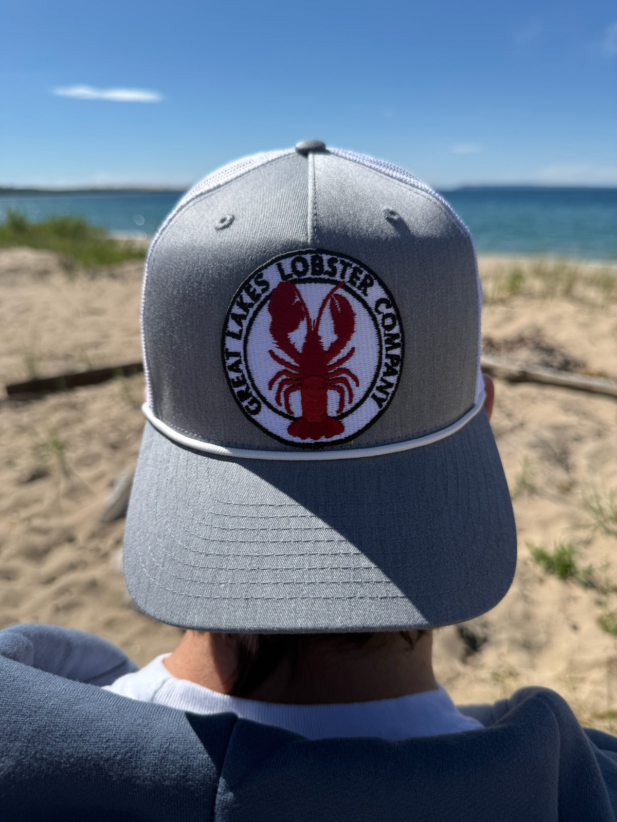 Michigan Lobster Hat — White/Gray